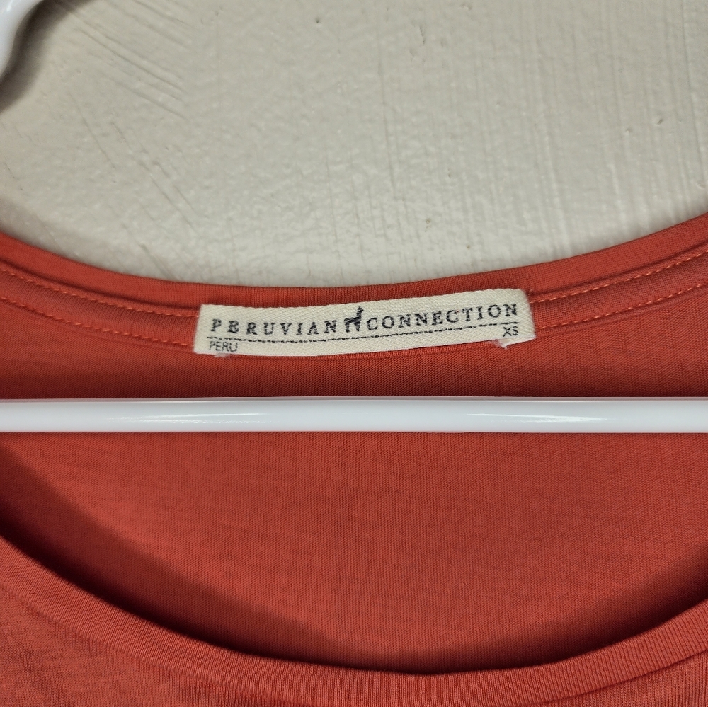 Peruvian Connection Scoop Neck Top Size Xs - image 2